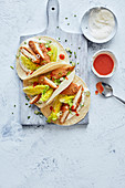 Tacos mit Southern Fried Chicken