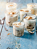 Peanut butter and date oat pots