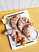 Apricot and cardamom fried croissant hand pies