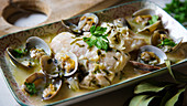Hake with clams
