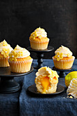 Lemon cupcakes with a liquid core