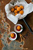 Potato croquettes with beetroot