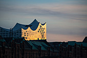 Blick auf die Elbphilharmonie, Hamburg, Deutschland