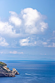 Blick auf das Meer, Amalfiküste, Kampanien, Italien