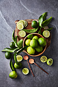 Limes with leaves