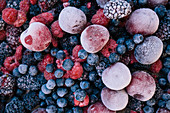 A mixture of frozen berries (full frame)