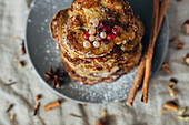 Buckwheat pancakes with star anise and cinnamon