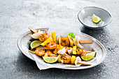 Shrimp skewers with cocinade