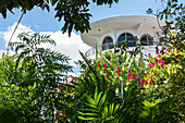 A view of the garden at 'Rosa Blanca' Lodge, Santa Bárbara, Heredia, Costa Rica, Central America