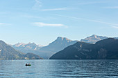 A mountain panorama with Lake Lucerne, Switzerland