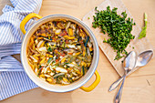 Minestrone with fresh herbs