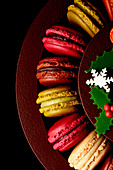 Various macaroons for Christmas