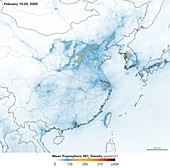 Chinese nitrogen dioxide levels during Covid-19 outbreak