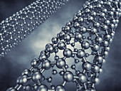 Graphene nanotubes, conceptual illustration