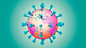Viral pandemic, conceptual illustration