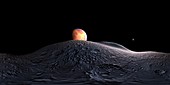 Mars from Phobos, illustration