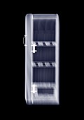 Doll's house fridge from side, X-ray