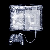 Games console and joy pad, X-ray
