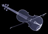 Violin and bow, X-ray