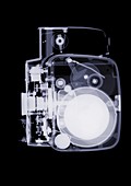 Old fashioned movie camera, X-ray
