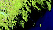 Volga Delta, animated satellite image