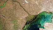 Volga Delta, animated satellite image