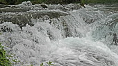 Skradin's waterfall gushing, Croatia