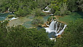 Skradin's waterfall from above, Croatia