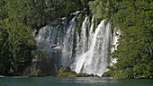 Rog waterfall cascading in Croatia