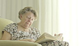 Woman reading book