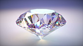 Rotating sparkling diamond, animation