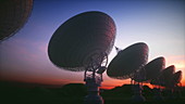 Radio telescope array, animation