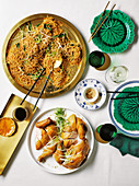 Soy-braised chicken with soy noodles