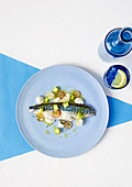 Verjus-pickled mackerel
