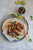 Chicken wings in barbecue sauce