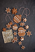 Decorated gingerbread biscuits