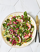 Kale, radish and broccolini salad
