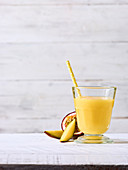 A mango and passion fruit smoothie