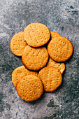 Gluten-free digestive biscuits (rice flour, ground almonds and polenta)