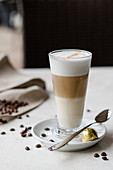 Caffe Latte im Glas