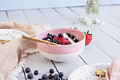 Vegan yoghurt with berries