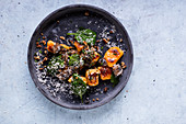 Pumpkin gnocchi with spinach and parmesan
