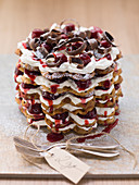 Black Forest cherry waffle cake
