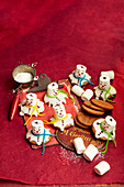 Melted Snowman cookie wiht marshmallow