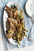 Lamb cutlet and artichoke gratin with fennel