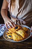 Hand pies with blueberries
