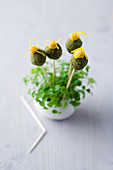 Couscous and coriander fritters with lemon