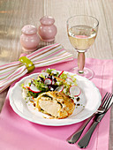 Chicken with pistachios in puff pastry
