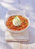 Dal with red lentils and coconut cream