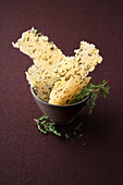 Parmesan and thyme wafers